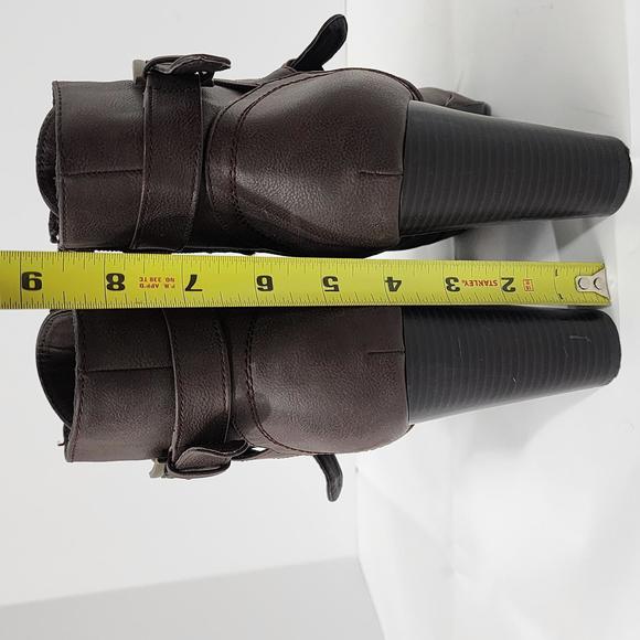 Herstyle Spazzo Heel Dark Brown Boots Women Size 10 - Picture 4 of 11